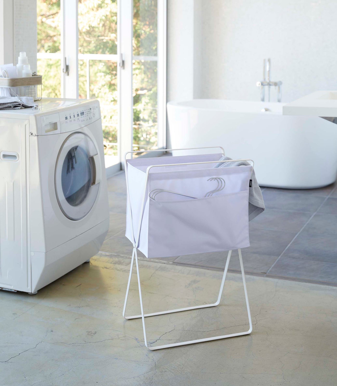 Folding Laundry Basket (27.6" H)  - Steel