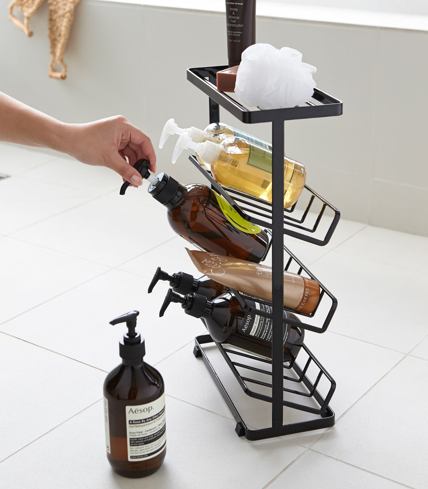 Shower Dispenser Caddy (17" H)  - Steel