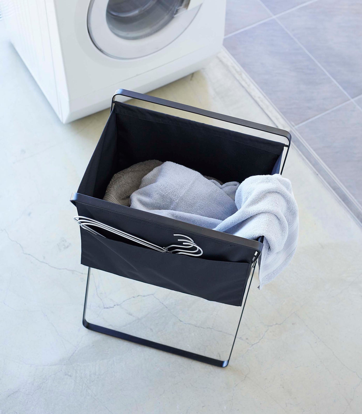 Folding Laundry Basket (27.6" H)  - Steel