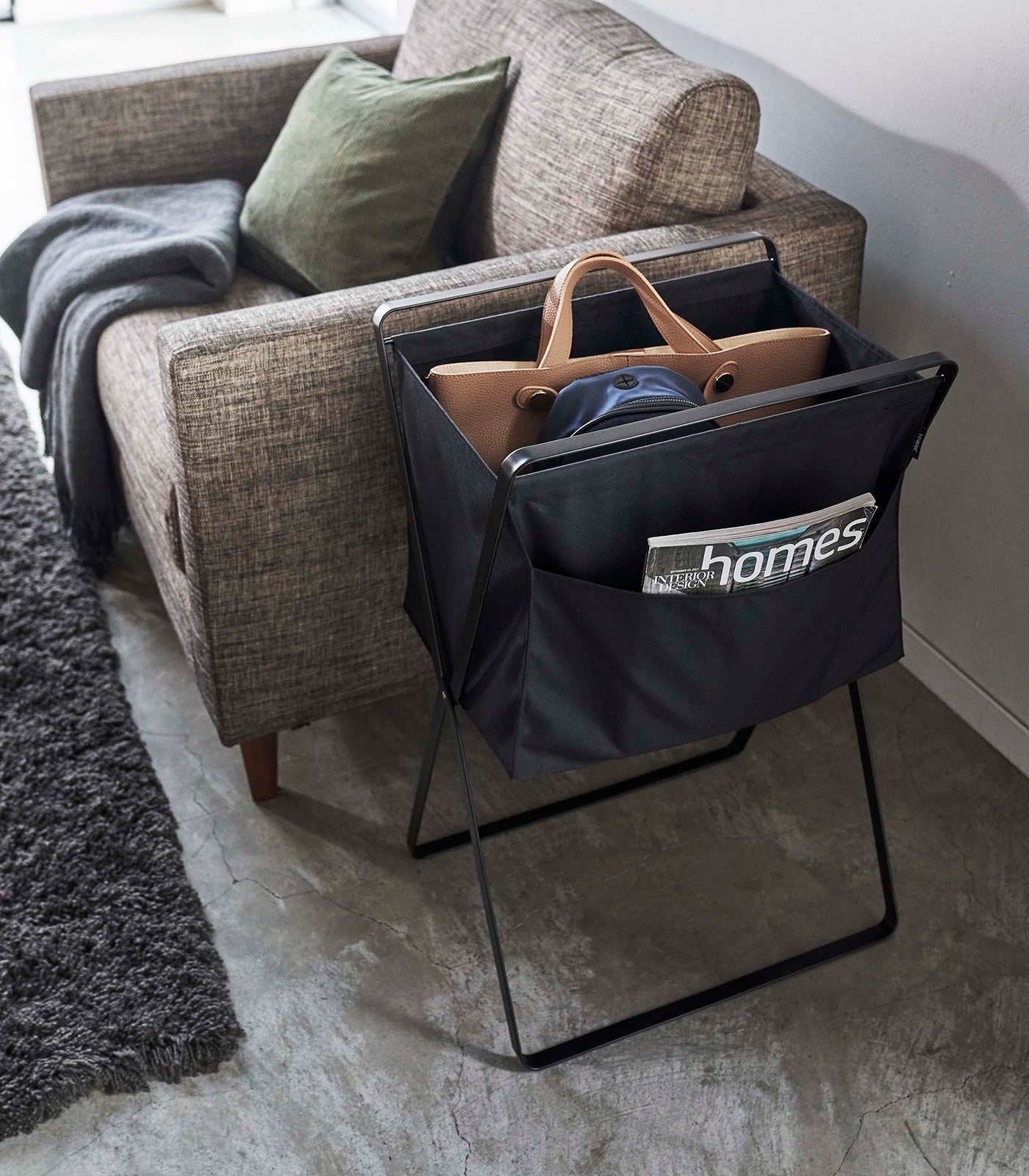 Folding Laundry Basket (27.6" H)  - Steel
