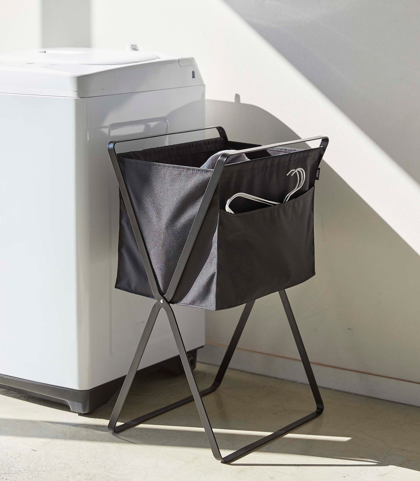 Folding Laundry Basket (27.6" H)  - Steel